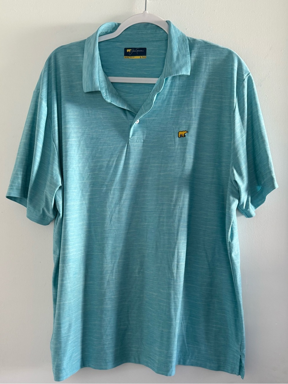 Jack Nicklaus Golden Bear Men’s XL Aqua Heather Golf Polo Shirt